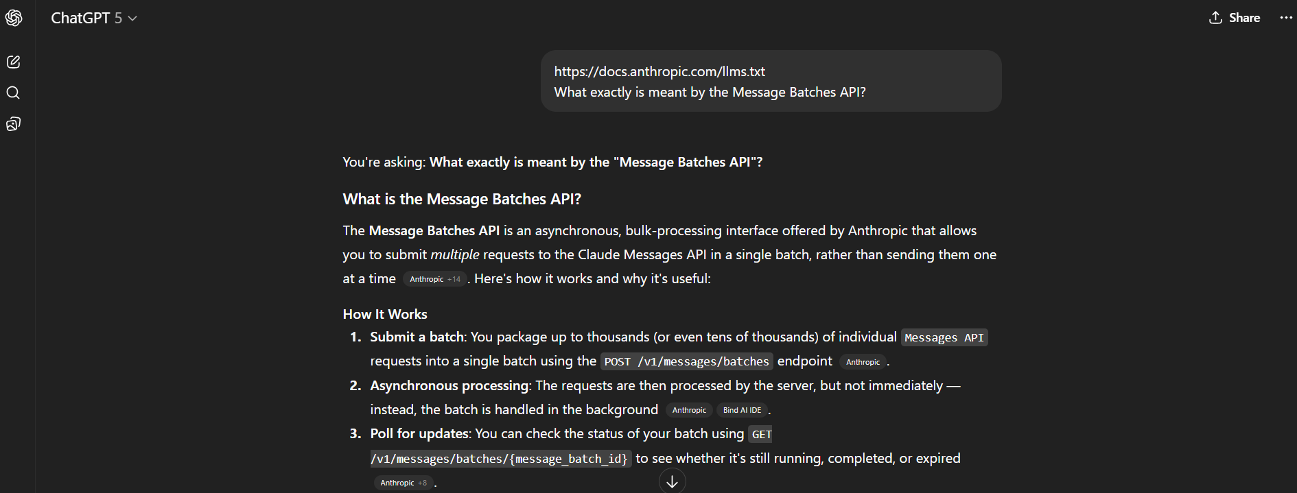 Using llms.txt with ChatGPT