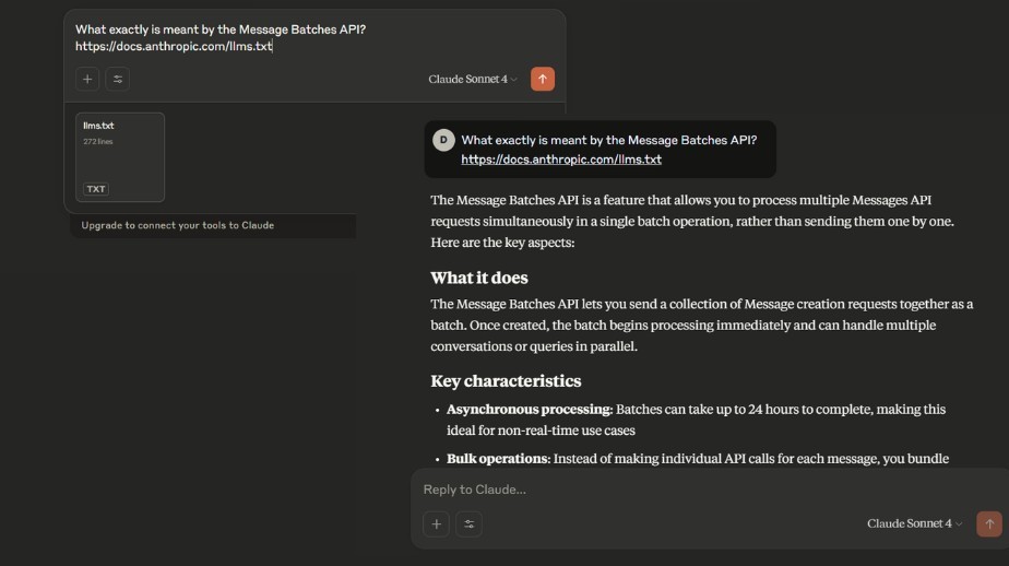 Using llms.txt with Claude